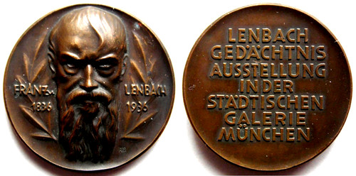 Medaille franz lenbach - medaille,,