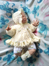 Reborn -  Ausfahrgarnitur Gr. 54 - 56cm Baby Puppen Strickgarnitur