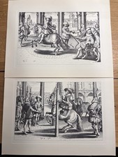 12 Bilder Kupferstiche Graphiken A. Pluvinel Paris Bei Seiner Pferdearneit