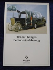 Renault Kangoo Behindertenfahrzeug Prospekt 08.1998