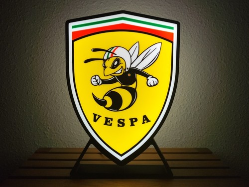 Vespa logo led light box - light,