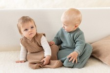 disana Strick Träger Schlafsack 100 % Schurwolle  Gr. 60 cm 75 cm viele Farben