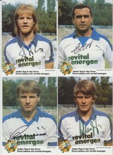 Autogrammkarten Hertha BSC Berlin mit original Autogrammen 80er Jahre  