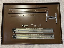 USM Haller Auszug 500x750 Auszugstablar mit Befestigung 50 x 75 cm Braun