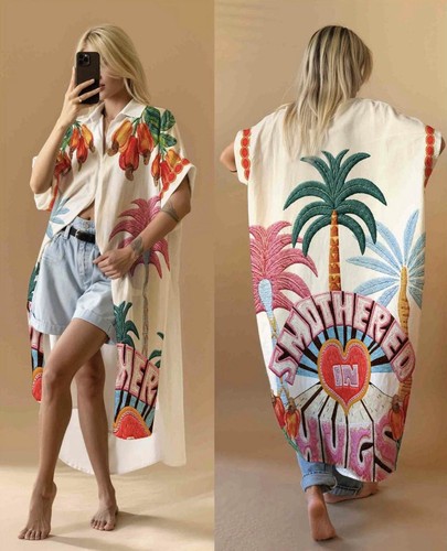 Damen sommer ibiza bedrucktes - damen,