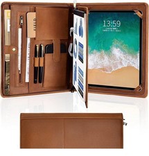 Leder A4 Aktenmappe | Konferenzmappe | Schreibmappe | mit Reißverschluß