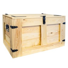 grosse Holztruhe Oskar Natur