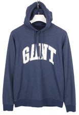 Gant Kapuze Herren Groß Pullover Logo mit Kapuze Mischung Blau