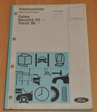 FORD Galaxy Maverick Transit Arbeitszeitliste Mechanische Arbeiten 11/1995 