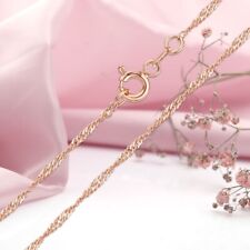 Duenne Singapur Kette 1.5 mm Halskette Gold 585/14kt Rose Rotgold 585 NEU