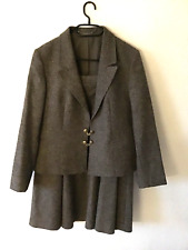 braun meliertes Kostüm von BB-Modell - Größe 42 - reine Schurwolle - Tweed-Style