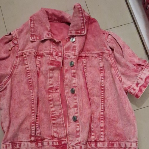 Mädchen jeansjacke denim - denim, rosa