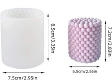 Kerzen Silikonform,1Stk 3D Bubble Candle silikonform,Zylindrische