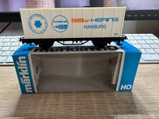 Märklin H0 SOMO Containerwagen Seil Hering Hamburg Top Zustand in OVP