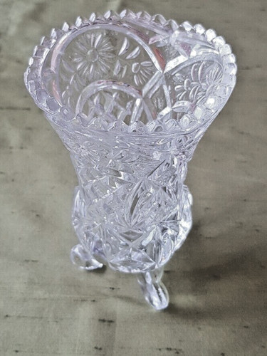 Bleikristallvase mit füßen - 3,