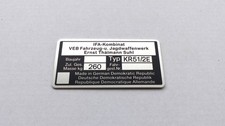 Typenschild Simson KR51/2E