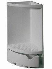 Dusch-Eckablage grau Badablage