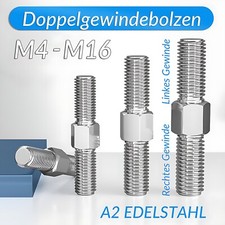 Doppelgewindebolzen Links / Rechts Gewinde Gewindebolzen A2 Edelstahl Stehbolzen