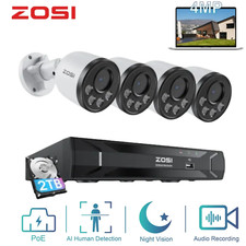 ZOSI 4MP PoE Überwachungskamera Set Aussen 8CH 2TB NVR Plug Play IR Nachtsicht