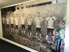 Riesen Kunstdruck auf LKW-Plane (4x2m) Deutsche Nationalmannschaft 2010. Unikat!