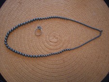 Blutstein Kette ca. 60 cm und Ring Silber ca. 19 mm