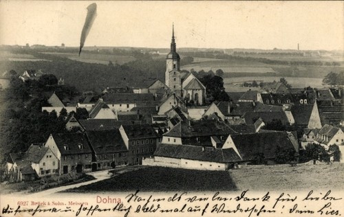 Dohna osterzgebirge blick - ak, osterzgebirge,