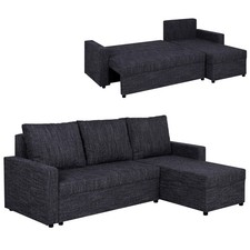 Ecksofa - schwarz -