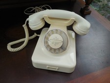 Altes Telefon Bakelit Wahlscheibe Siemens Creme Weiß 50er Jahre (B)