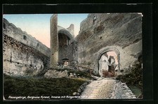 Ansichtskarte Hermsdorf /Kynast, Burgruine Kynast, Inneres mit Hungerturm 1924 