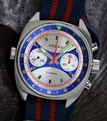 Okean chronograph 39mm - chronograph, seagull