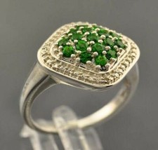 Chromdiopsid Ring 935er Argentium Silber Gr. 57