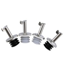 4 x Edelstahl Schnaps Wein Öl Flasche Ausgießer Stopfen Ausgießer Spender