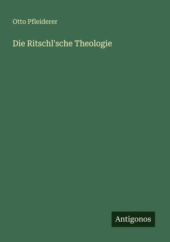 Die ritschl sche theologie - ritschl'sche,