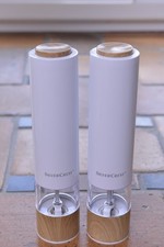 ⚪️🟤 SilverCrest Salz und Pfeffermühle 2er-Set weiß TOP elektrisch mit Licht ⚪️