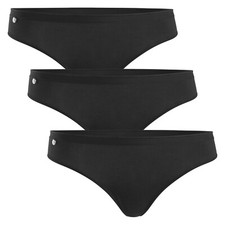 Celodoro Damen Basic String Tanga (3er Pack) Mini-Slip mit Zier-Logo