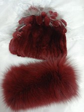 Pelz Loop +Mütze Blaufuchs