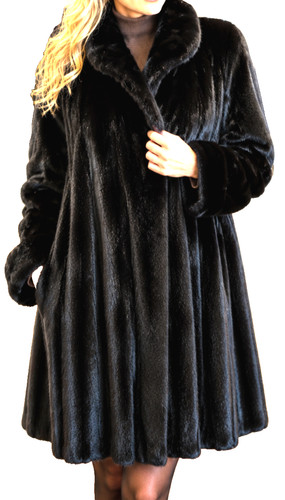 Natur schwarzer dark nerz - natur,
