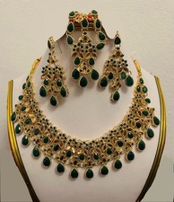 Indisch Pakistanischer Schmuck für Damen Kette Ohrringe