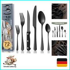 Elegantes Schwarz Besteckset