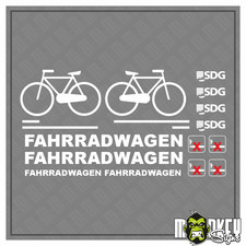 LGB Set Aufkleber weiss Spur G Gartenbahn Fichtelberg Fahrradwagen Modellbahn