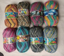 Sockenwolle 4fach, Fabr.OPAL, ca 800g, 6 Abo-Wolle, Black Dragon + Glitzer-Wolle