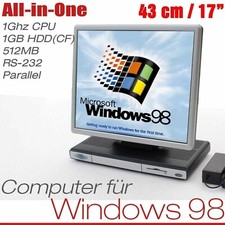 MONOBLOCK PC 17" MONITOR F. MSDOS WINDOWS 95 98 1GHZ 512MB 1GB RS232 PARALEL MM