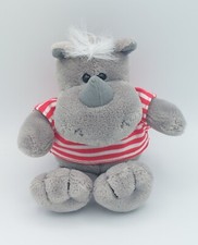 Nici Nashorn Rudi mit T-shirt Stofftier Plüschtier Kuscheltier Blaues Etikett