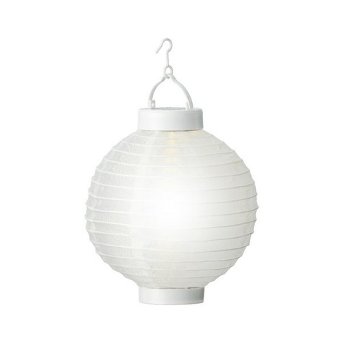 Led solar laterne nylon weiß - nylon,