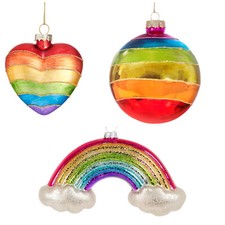 Weihnachten Regenbogen rainbow Kugel Herz pride Christbaum Schmuck XmasLook