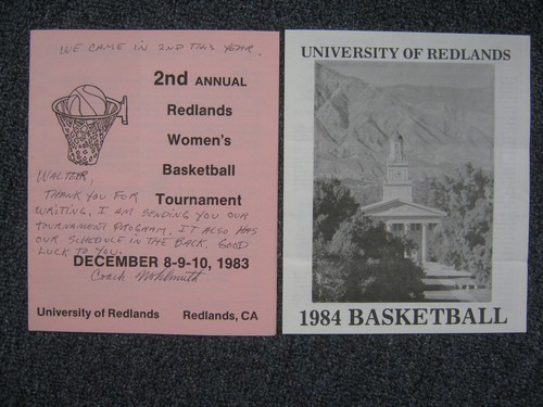 1983 redlands women - redlands, women's