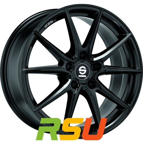 Sparco drs gloss black 8x18 - black, 8x18"