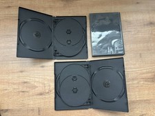 3 schwarze 4er-CD- bzw. DVD-Hüllen mit Folie zum Einstecken von Listen oder Bild