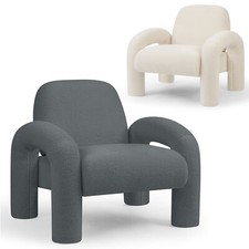 Makika Loungesessel Einzelsofa Boucle Armlehnstuhl Relaxsessel Polstersessel