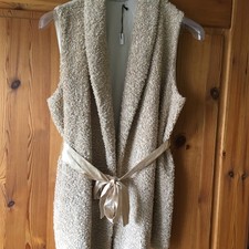 Fellweste ärmellos beige gr 46